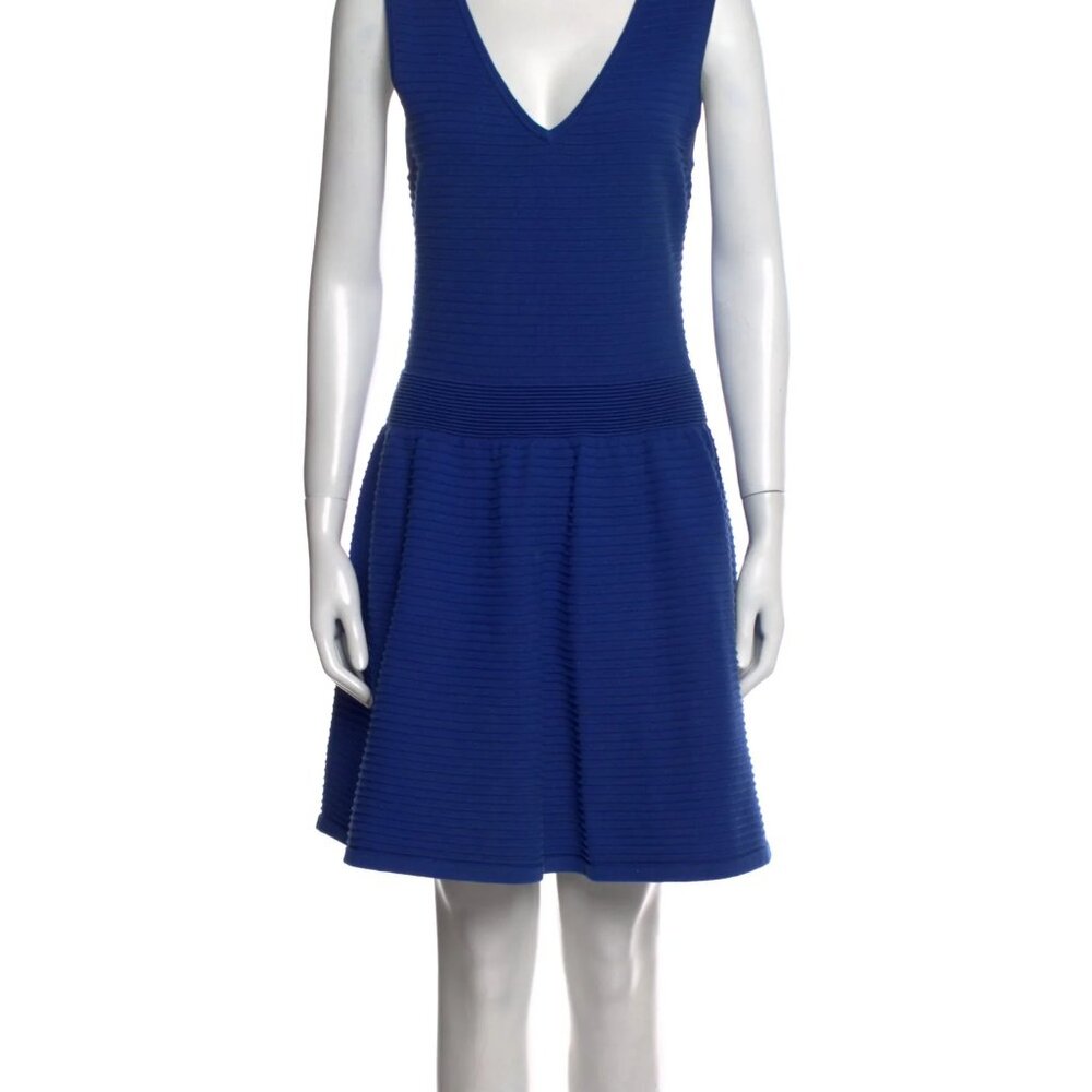 Sandro Cornflower Blue V-neck Night Out Dress